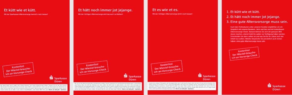 Sparkasse, Anzeigen, Kampagne, Print, Wuppertal